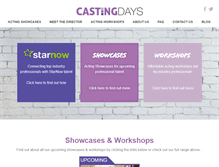 Tablet Screenshot of castingdays.com